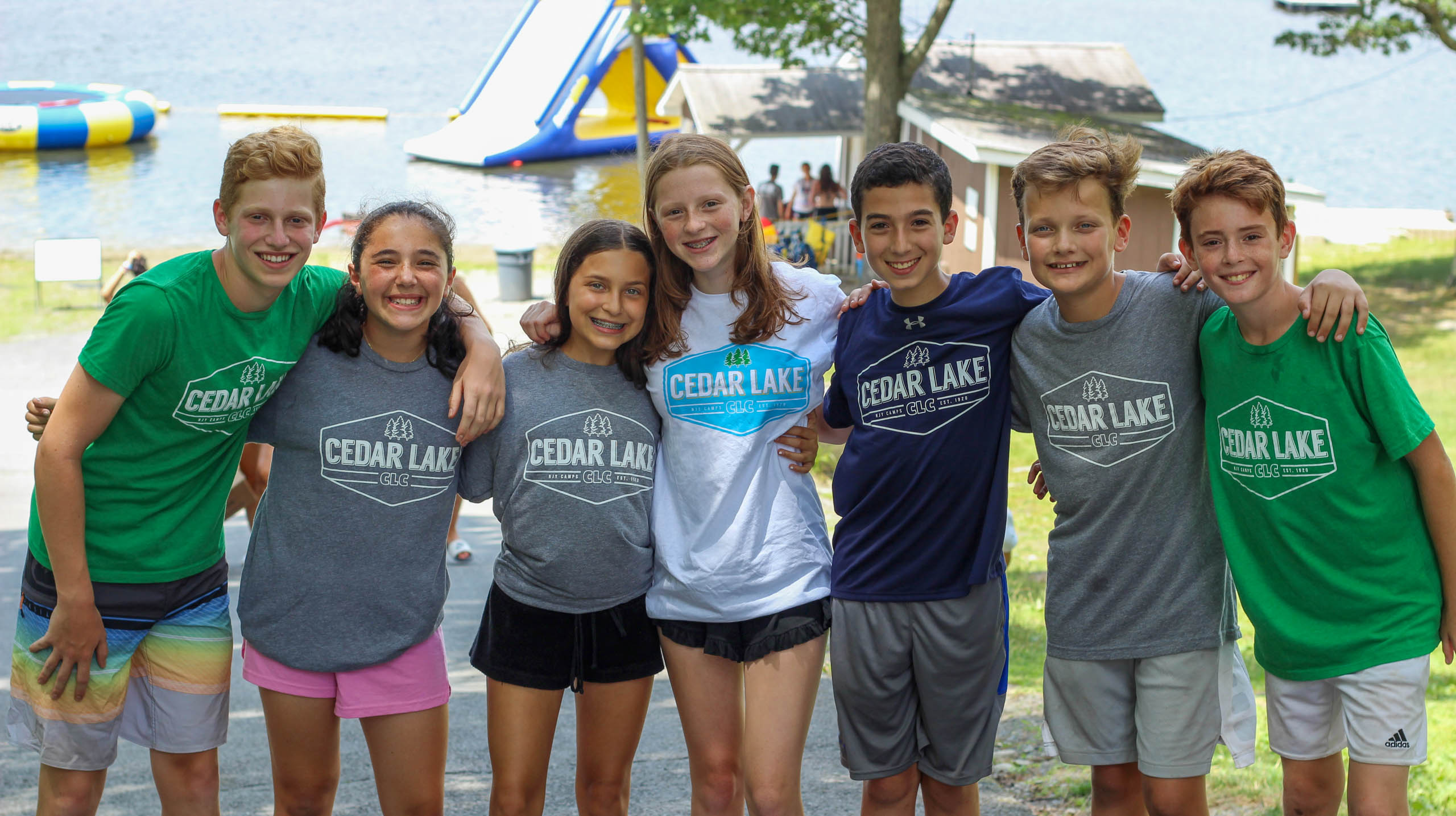A group of happy Camp Cedar Lake campers.